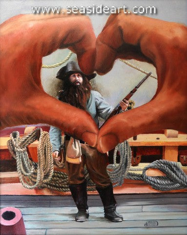 I Love Pirates is an original oil painting by artist, Debra Keirce.