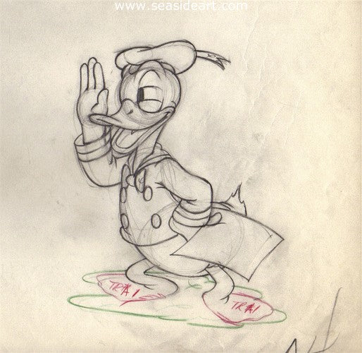 P-Autograph Hound (Donald Duck) by Walt Disney Studios - Seaside Art Gallery