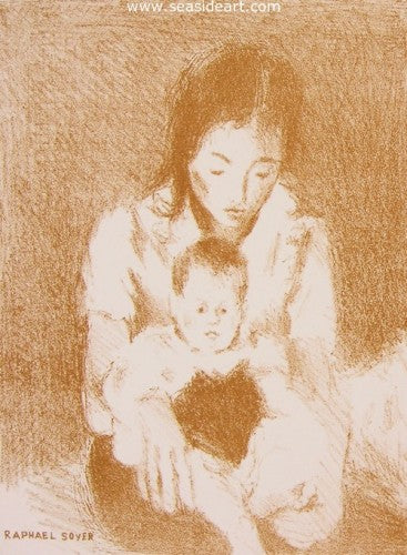 Mother and Child by Soyer Family - Seaside Art Gallery