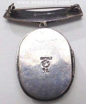 Sterling Silver Floral Locket-Victoria of Taxco
