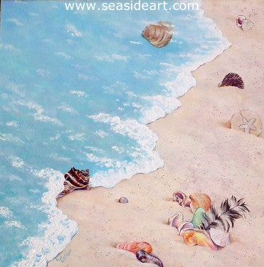 Beachcombing the Outer Banks by Lauri Waterfield - Seaside Art Gallery