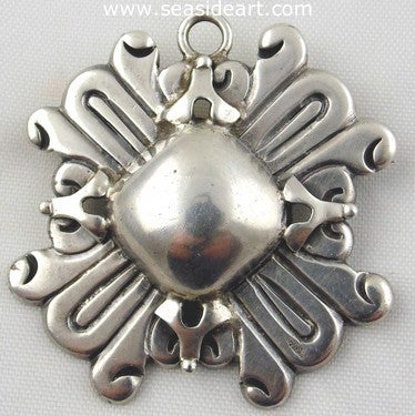 William Spratling Sterling Silver "X" Shaped Pin/Pendant
