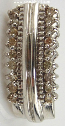 Diamond Earrings 14kt White Gold by Jewelry - Seaside Art Gallery