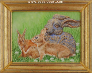 Garden Bunny Buddies by Beverly Abbott - Seaside Art Gallery