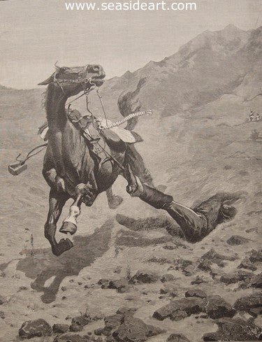 The Ambushed Picket by Frederic Sackrider Remington - Seaside Art Gallery
