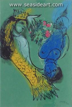 La Sierne is a wood engraving after Marc Chagall