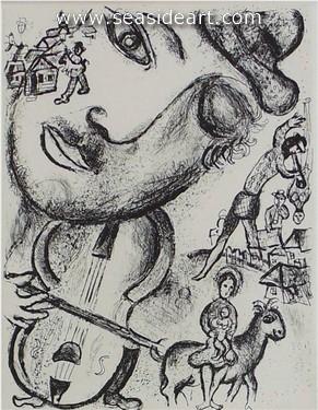 Le Cirque No. 513 is an original lithograph by Marc Chagall