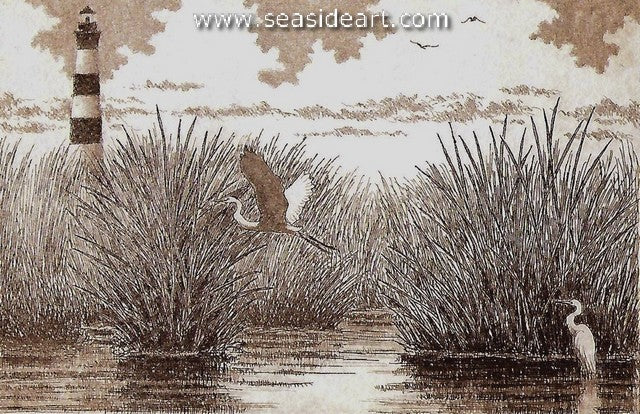 Deep Marsh at Bodie is an original etching by artist, David Hunter.