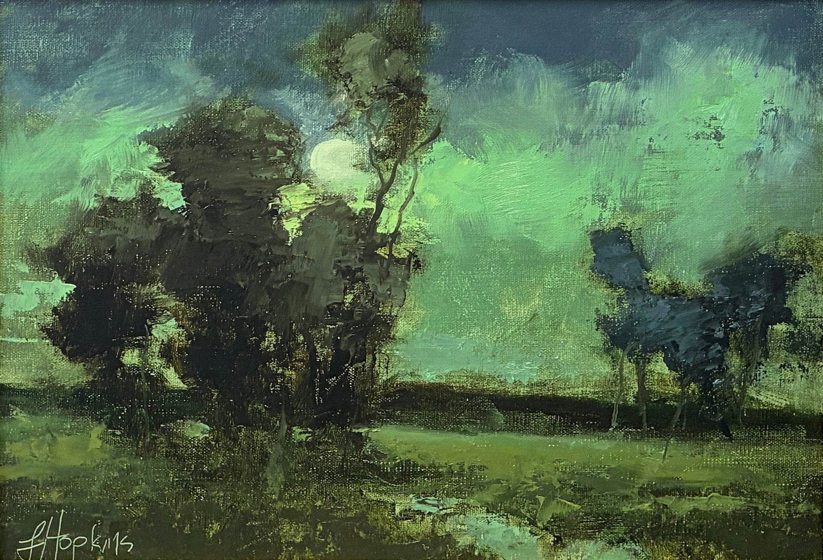 Night Song an oil painting by Laura Hopkins.