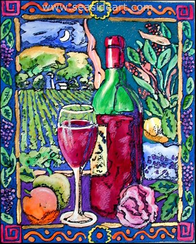 Vineyards at Night is a serigraph by Stephen Whittle