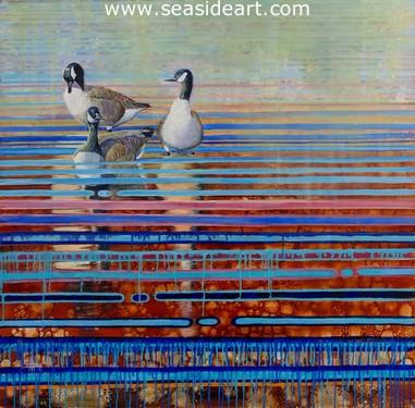 Canadian Conversation is an oil painting by Lee Mims