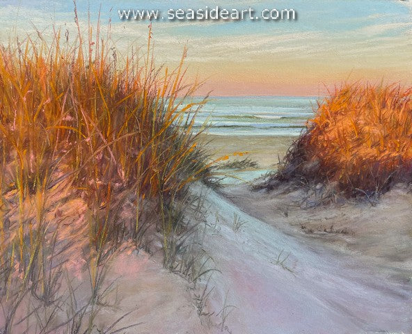 December Dune, Coquina, a pastel painting by artist, Lori Goll.