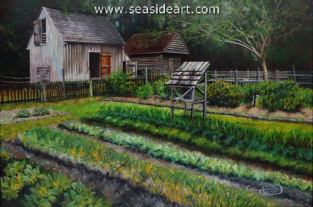 Island Farm which is located on Roanoke Island, NC is an original oil painting by  Debra Keirce