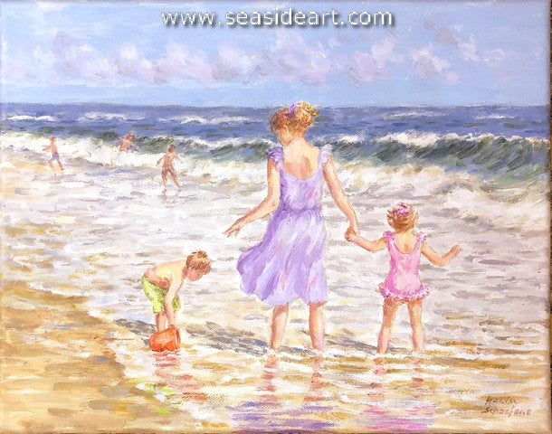 Making Memories is an original oil painting on canvas by artist Karin Schaefers. 