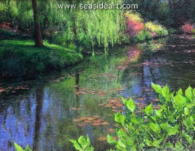 Monet's Pond #5 oil painting  by artist, Travis Humphreys