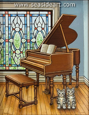 Music Lovers an acrylic painting by Sue Wall