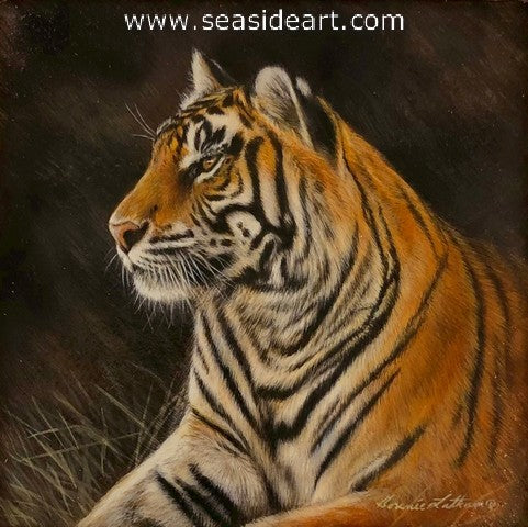 Regal (Tiger) is a watercolor painting by Bonnie Latham