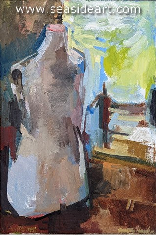 Sewing Corner an oil painting by Martha Hayden.