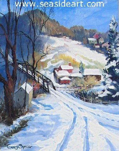Snowy Quiet is an original acrylic  painting by artist, Gary Spicer.