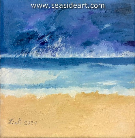 Strange Lights on the Horizon is an original oil painting on canvas by Liat Polotsky.