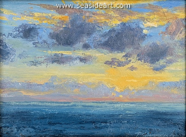 Sunset on the Sea an oil painting  by Travis R. Humphreys.