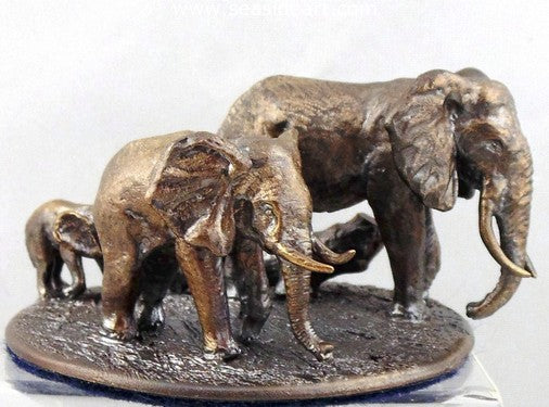 The Elephant Family is a miniature bronze sculpture by Paul Eaton.