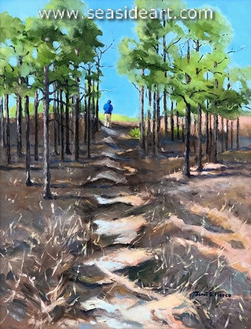 Uppy Up in Nags Head Woods is an original oil painting by Janet Groom Pierce.