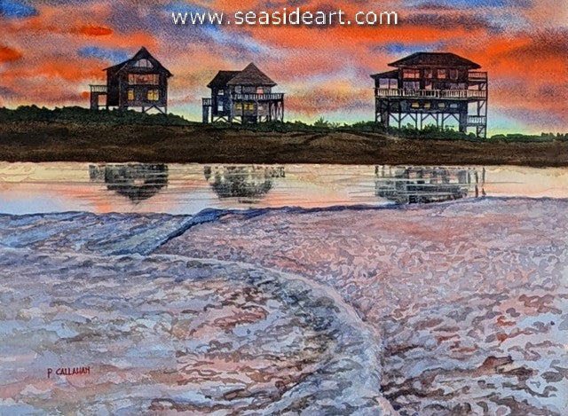 View From the Sea is a watercolor painting by artist Pam Callahan.