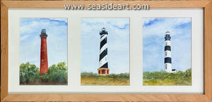 Three Lights: Currituck, Hatteras & Bodie