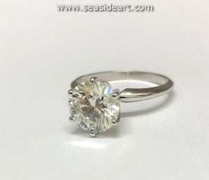 14K White Gold Diamond Ring-Lab Grown