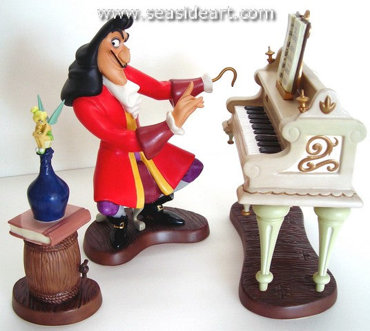 Peter Pan-Capt. Hook, Tinkerbell and Piano - Seaside Art Gallery