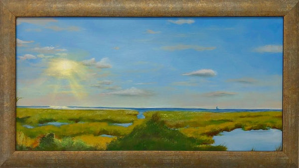 Marsh View Marsh View with Sailboat - Seaside Art Gallery