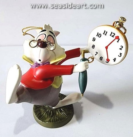 WDCC Disney Classics Alice in Wonderland White Rabbit No Time to Say Hello-Goodbye-Ornament Porcelain Figurine from The Disney Movie Alice in