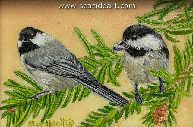A Gift For My Sweetheart (Carolina Chickadees on Evergreen)
