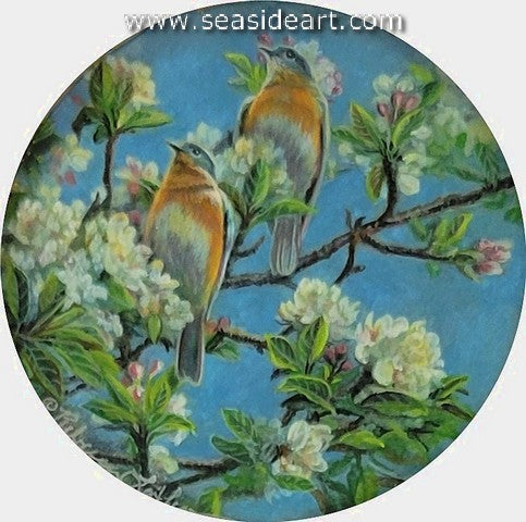 Apple Blossom Morning (Bluebirds)