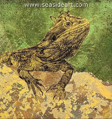 Russell-Bearded Dragon with Lunch