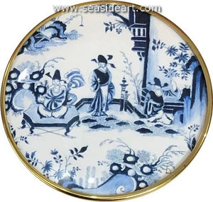 Downer-Chinese Blue and White Plate, 1730-1740