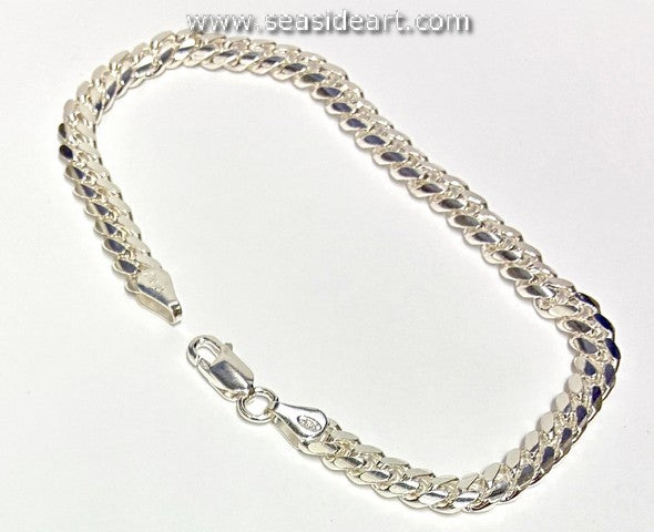 Sterling Silver Flat Link Bracelet