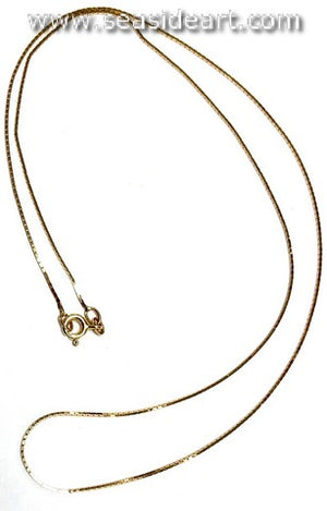 14K Yellow Gold Box (Venetian) Link Chain Necklace