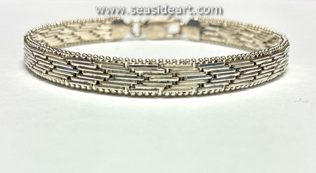 Sterling Silver Flat Wheat Link Bracelet