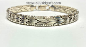 Sterling Silver Flat Wheat Link Bracelet