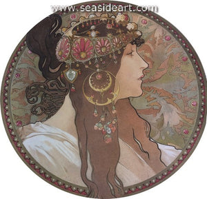 Tete Byzantine, 'Brunette' by Alphonse Mucha, circa 1897