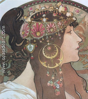 Tete Byzantine, 'Brunette' by Alphonse Mucha, circa 1897