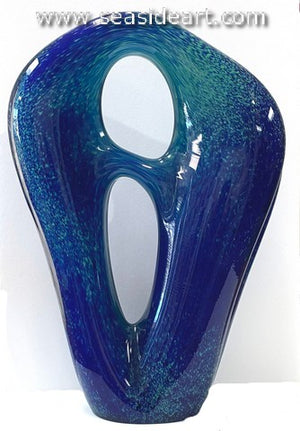 Double Pierced Cobalt Over Turquoise