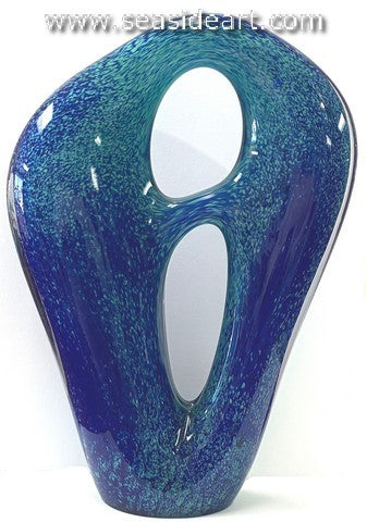 Double Pierced Cobalt Over Turquoise