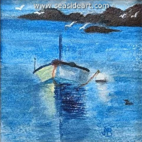 Sport Fishing Painting Boats at the Inlet Jupiter OBX Art Oregon Sebastian  Albemarle Carolina Classic Reproduction Ofmy Hand Made Watercolor 