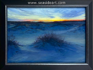 The Dunes Turn Violet as the Sun Sets Over the Sound