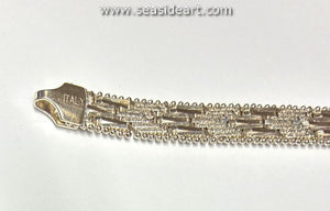 Sterling Silver Flat Wheat Link Bracelet