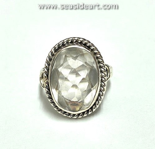 Sterling Silver Ring with Clear Quartz