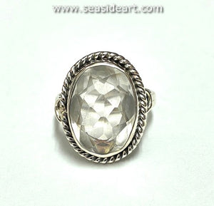Sterling Silver Ring with Clear Quartz